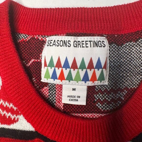 SEASONS GREETINGS Men’s Christmas Sweater Size M (Bx 1) - Picture 7 of 8